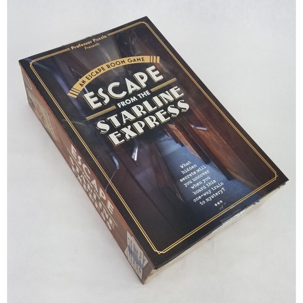 "Escape From The Starline Express" Game Professor Puzzle Escape Room Mystery NEW